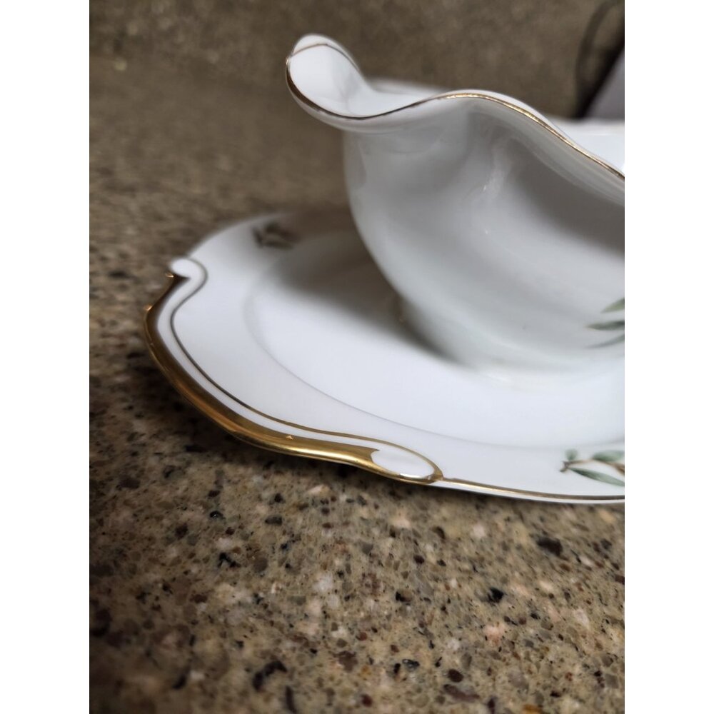 SeYei Gravy Boat Wild Cherry Pattern Fine China Japan Se Yei 1958 - Picture 4 of 13